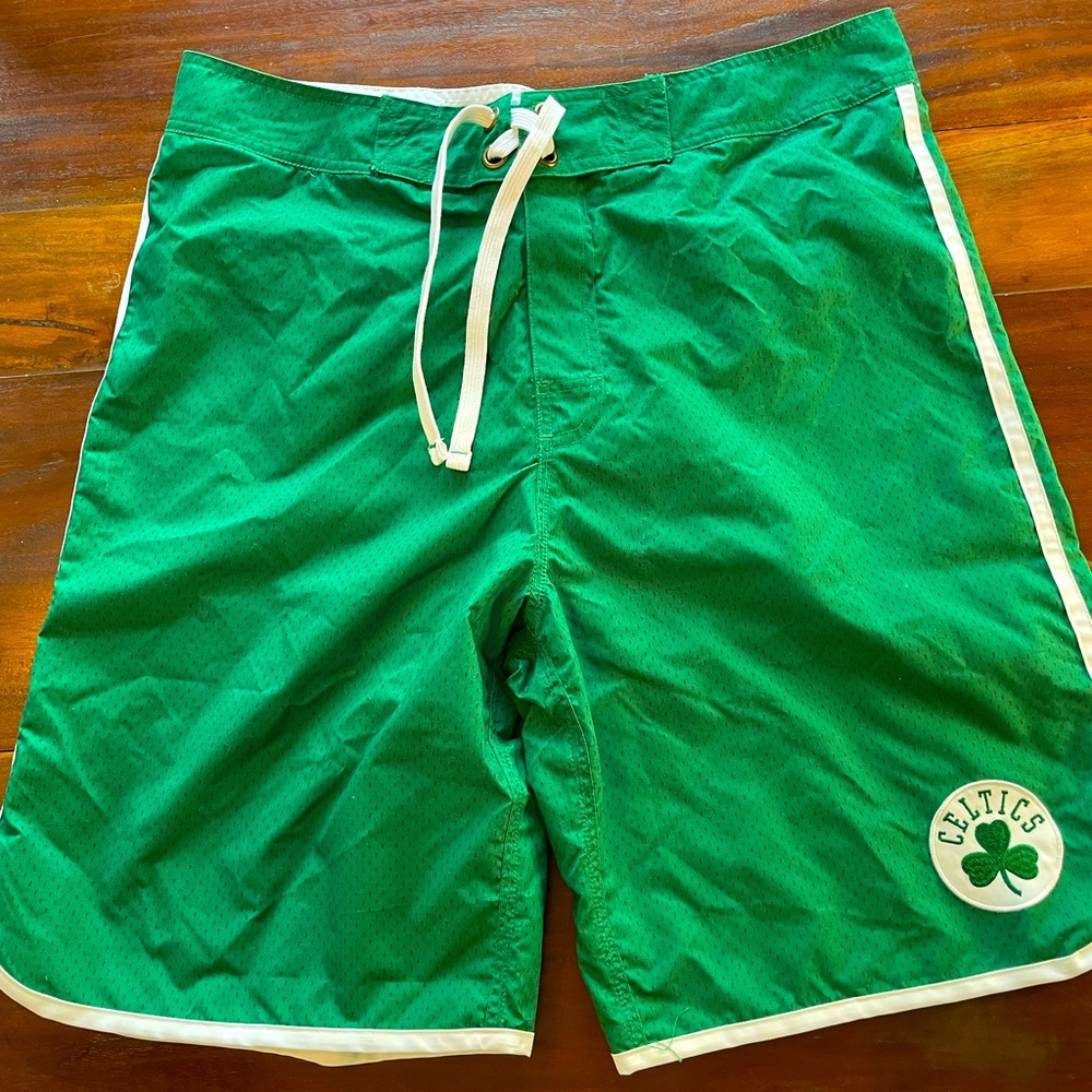 Celtics Green Mesh Swim Shorts by NBA Size: Large NWT 🍀 - Picture 2 of 7